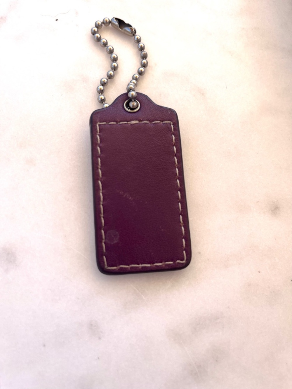 COACH Vintage Leather Hang Tag, Purple - Picture 3 of 3